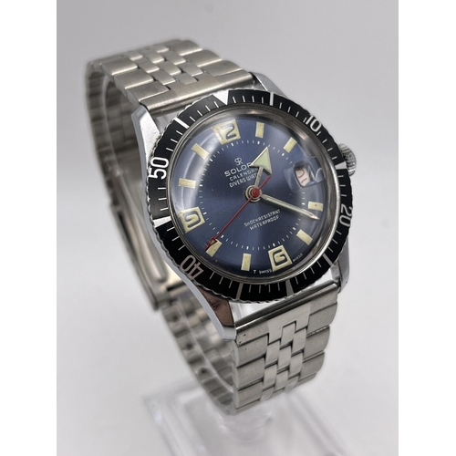 520 - A 1970'S SOLOR GENT'S DIVER'S WRIST WATCH 35MM