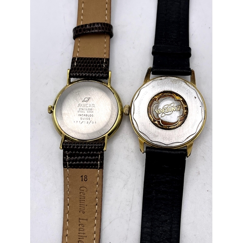 518 - TWO VINTAGE ENICAR GENT'S WRIST WATCHES