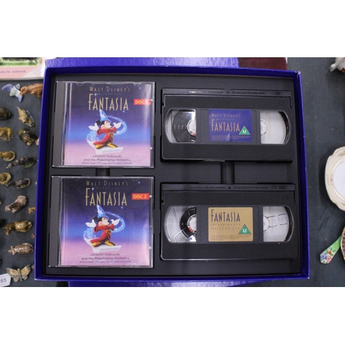 264 - AN AS NEW IN BOX, WALT DISNEY'S FANTASIA BOX SET TO INCLUDE A VHS FILM, CD, BOOKLET, ETC