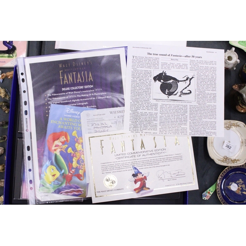 264 - AN AS NEW IN BOX, WALT DISNEY'S FANTASIA BOX SET TO INCLUDE A VHS FILM, CD, BOOKLET, ETC