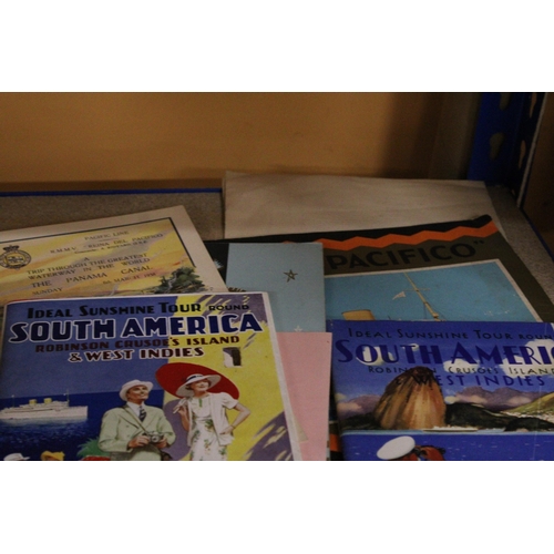 907 - A COLLECTION OF VINTAGE EPHEMERA RELATING TO PACIFIC LINE SERVICES CRUISES IN THE 1930'S