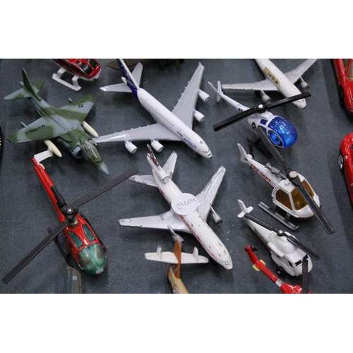 971 - A COLLECTION OF DIE-CAST AEROPLANES AND HELICOPTERS