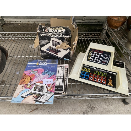 1614 - A STAR WARS ELECTRONIC BATTLE COMMAND GAME WITH BOX AND MANUAL