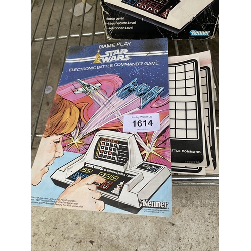 1614 - A STAR WARS ELECTRONIC BATTLE COMMAND GAME WITH BOX AND MANUAL