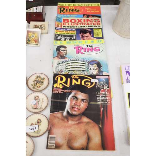 1256 - A SELECTION OF 1970'S-80'S 'THE RING' MAGAZINES INCLUDING SPECIAL MUHAMMED ALI HALL OF FAME ISSUE TO... 