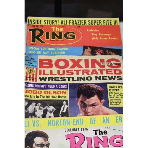 1256 - A SELECTION OF 1970'S-80'S 'THE RING' MAGAZINES INCLUDING SPECIAL MUHAMMED ALI HALL OF FAME ISSUE TO... 