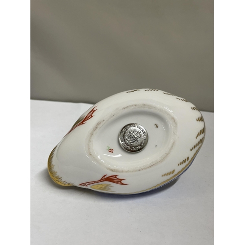 10 - A ROYAL CROWN DERBY DUCK WITH SILVER COLOURED STOPPER