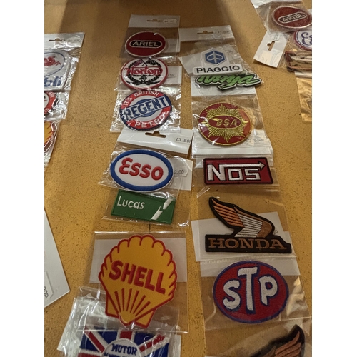 137 - TWENTY GOOD QUALITY SEW ON BADGES