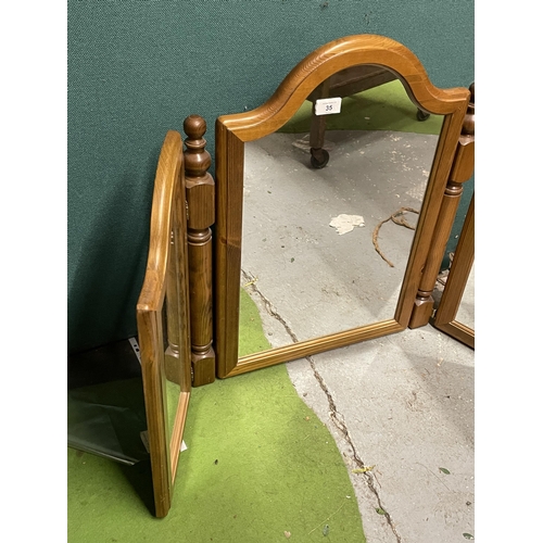 35 - A DRESSING TABLE MIRROR