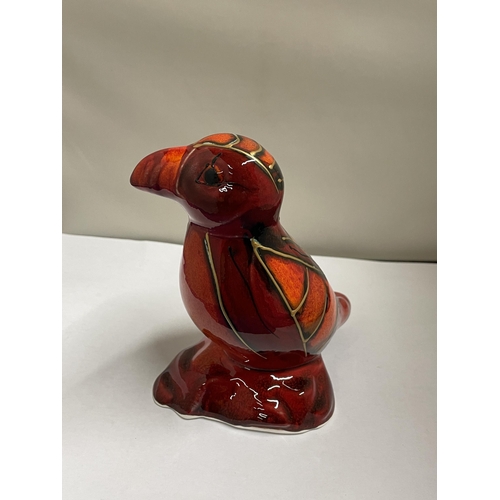 5 - AN ANITA HARRIS PUFFIN HANDPAINTED AND SIGNED IN GOLD