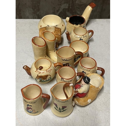 1228 - A COLLECTION OF MANOR WARE TO INCLUDE SMALL TANKARDS, JUGS, BOOTS, ETC.,