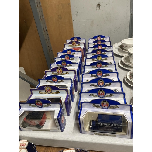 1233 - TWENTY OXFORD DIE-CAST ADVERTISING VANS - ALL AS NEW AND BOXED