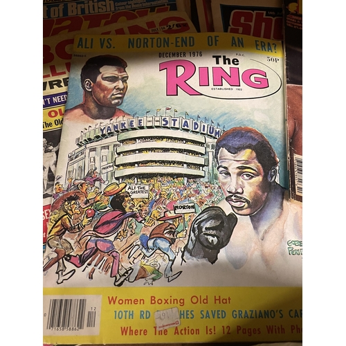 1256 - A SELECTION OF 1970'S-80'S 'THE RING' MAGAZINES INCLUDING SPECIAL MUHAMMED ALI HALL OF FAME ISSUE TO... 