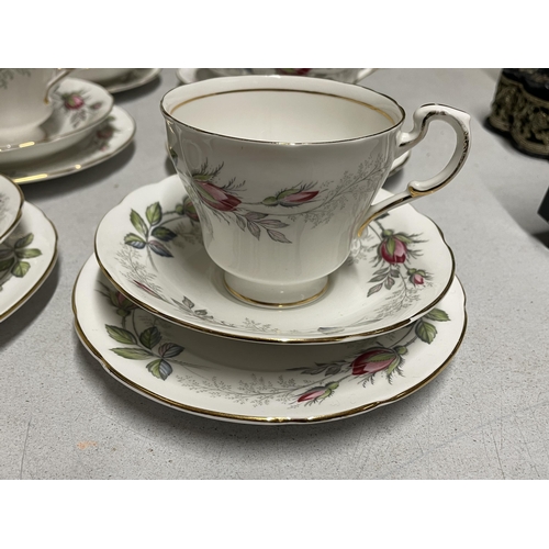 1232 - A PARAGON BRIDAL ROSE TEASET TO INCLUDE CAKE PLATES, TRIO'S, CREAMER, SUGAR BOWL, ETC.,