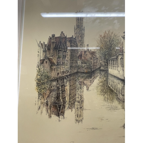 1245 - A LIMITED EDITION 57/80 PRINT OF BRUGGE