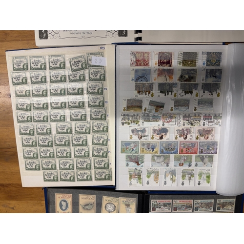 489A - FIVE STOCK ALBUMS CONTAINING GB AND WORLD STAMPS