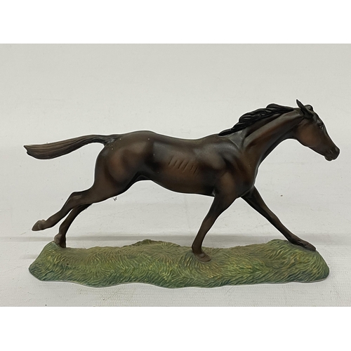 896 - A PORCELAIN FRANKLIN MINT INTERNATIONAL MUSEUM OF THE HORSE FROM THE GREAT HORSES OF THE WORLD COLLE... 