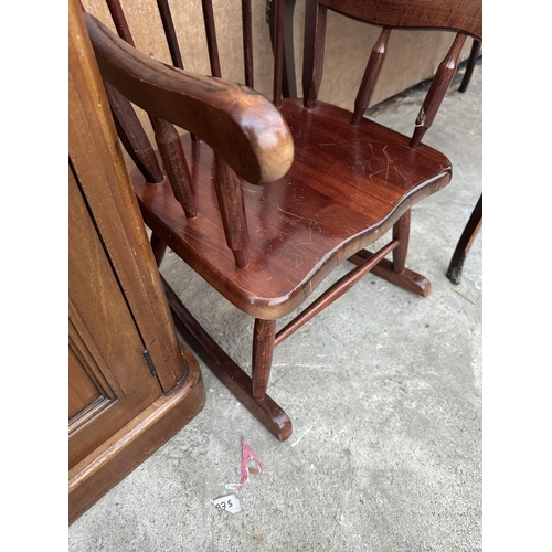 2989 - A P RUDDIMAN LTD CHILDS ROCKING CHAIR AND JOHN LEWIS TEDDY BEAR