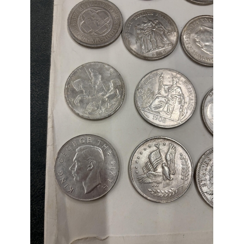 497A - TWENTY FOUR WORLDWIDE AND GB COINS - INCLUDES TWO 1935 ROCKING HORSE CROWNS