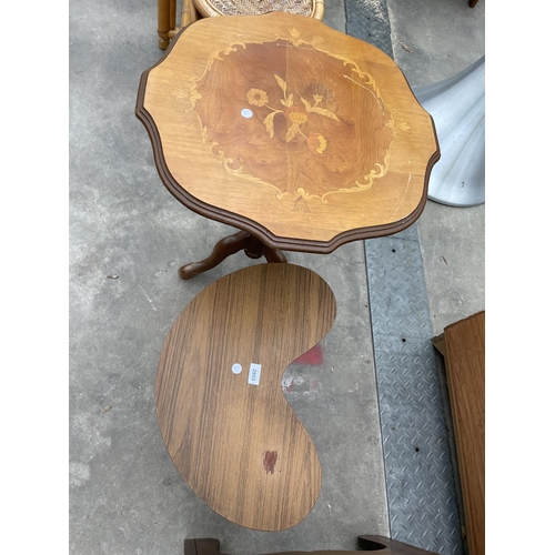 2905 - AN ITALIAN STYLE MARQUETRY TRIPOD TABLE 21