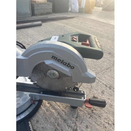 344 - A METABO KGS216M SLIDING COMPOUND MITRE SAW NO VAT