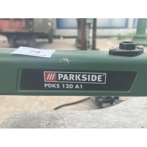 74 - A PARKSIDE PDKS 120 A1 ELECTRIC SCROLL SAW NO VAT