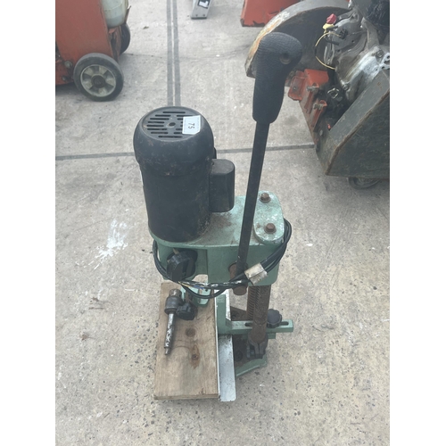 75 - A BENCH TOP MORTISE WOOD DRILL NO VAT