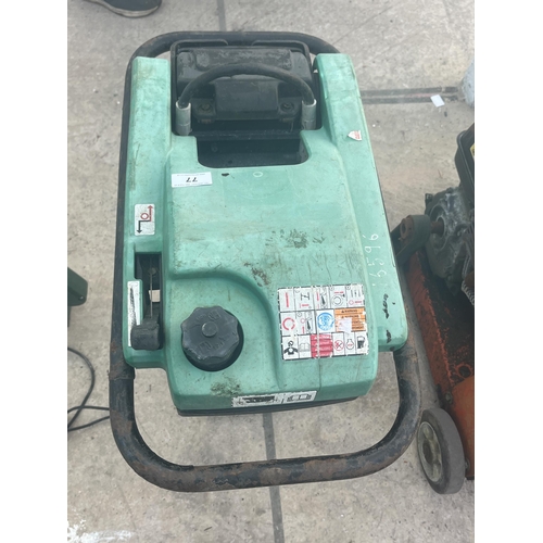 77 - A HEAVY DUTY INDUSTRIAL GREEN PETROL NEUSON BS 60-2 WACKER PLATE NO VAT