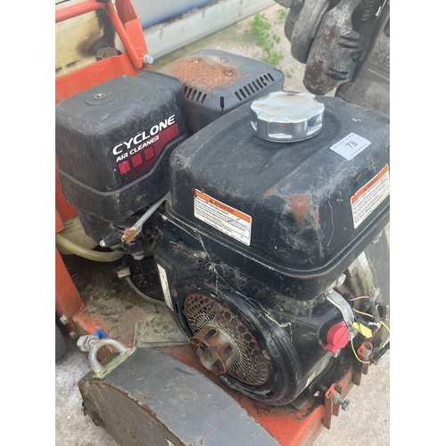 78 - A HUSQVARNA FS400 PETROL FLOOR SAW WITH CYCLONE AIR CLEANER NO VAT