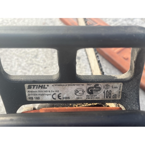 87 - A STIHL MS180C PETROL CHAINSAW WITH 15