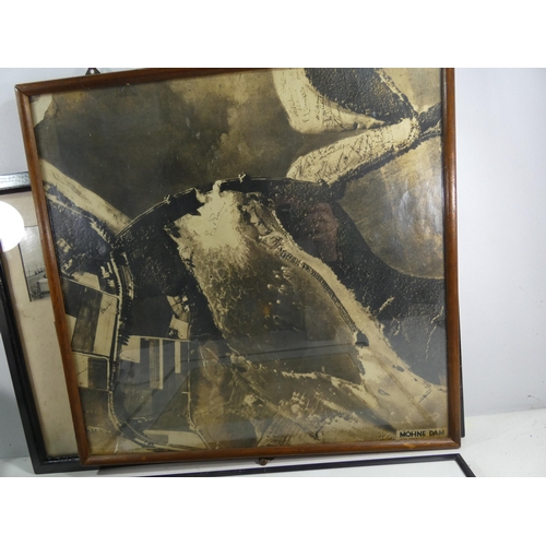 358 - A FRAMED PHOTOGRAPHIC MONTAGE OF BRITISH WORLD WAR II NAVAL VESSEL D61, FRAMED PHOTOGRAPH OF THE MOH... 