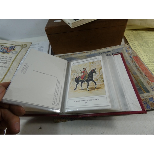 372 - A COLLECTION OF ASSORTED MILITARIA TO INCLUDE A 'VICTORY' JIGSAW, JAMES PURDEY CERTIFICATE, RESEARCH... 