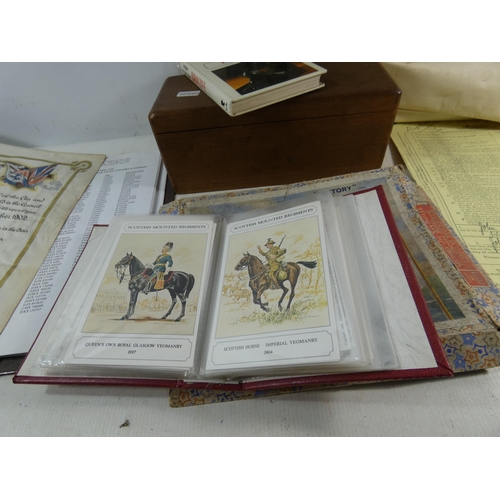 372 - A COLLECTION OF ASSORTED MILITARIA TO INCLUDE A 'VICTORY' JIGSAW, JAMES PURDEY CERTIFICATE, RESEARCH... 