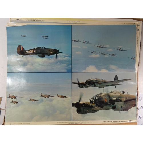 374 - A COLLECTION OF IMAGES TAKEN FROM THE 1969 FILM 'BATTLE OF BRITAIN' AND A BELGIUM CERTIFICATE