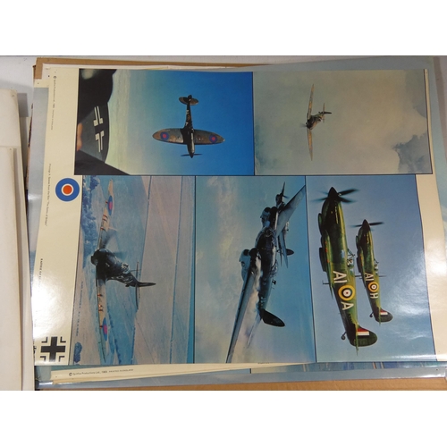 374 - A COLLECTION OF IMAGES TAKEN FROM THE 1969 FILM 'BATTLE OF BRITAIN' AND A BELGIUM CERTIFICATE