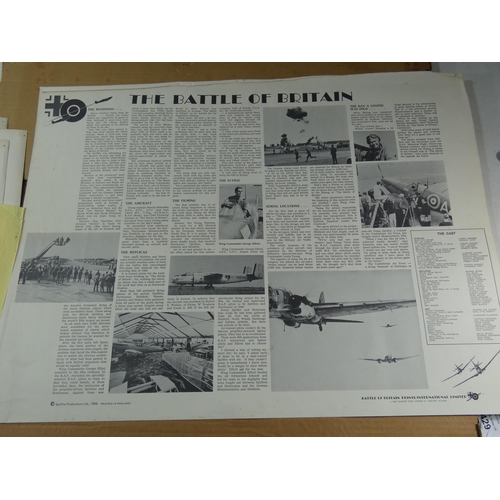 374 - A COLLECTION OF IMAGES TAKEN FROM THE 1969 FILM 'BATTLE OF BRITAIN' AND A BELGIUM CERTIFICATE