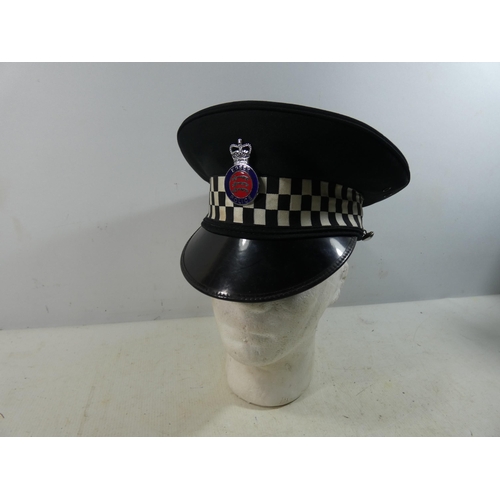 384 - AN ESSEX CONSTABULARY POLICE OFFICERS HAT, SIZE 6 & 7/8