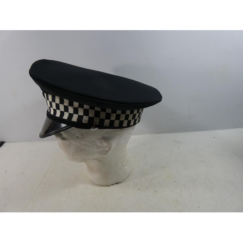 384 - AN ESSEX CONSTABULARY POLICE OFFICERS HAT, SIZE 6 & 7/8