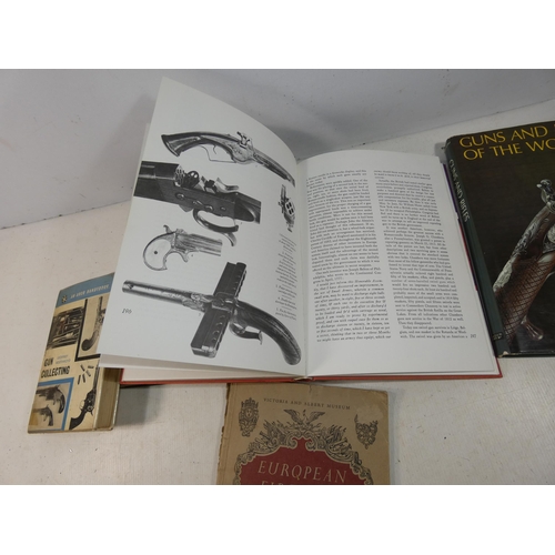 418 - A COLLECTION OF FIVE BOOKS ON ANTIQUE GUNS