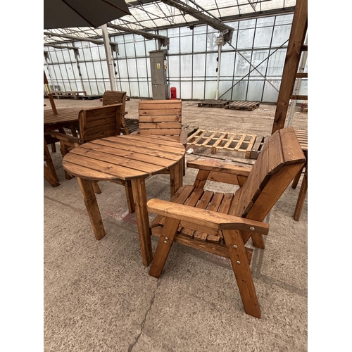 2088 - AN AS NEW EX DISPLAY CHARLES TAYLOR FURNITURE SET COMPRISING OF A CIRCULAR TABLE AND TWO CHAIRS  *PL... 