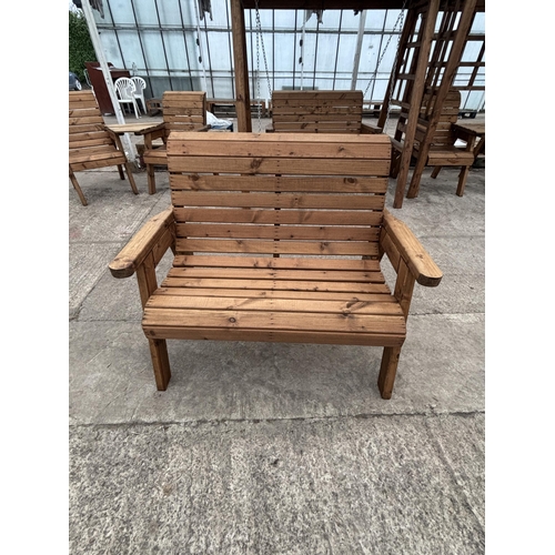 2097 - AN AS NEW EX DISPLAY CHARLES TAYLOR TWO SEATER BENCH   *PLEASE NOTE VAT TO BE PAID ON THIS LOT*