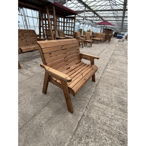 2097 - AN AS NEW EX DISPLAY CHARLES TAYLOR TWO SEATER BENCH   *PLEASE NOTE VAT TO BE PAID ON THIS LOT*