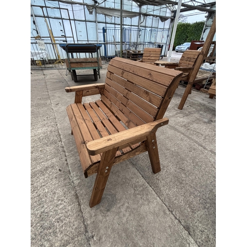 2097 - AN AS NEW EX DISPLAY CHARLES TAYLOR TWO SEATER BENCH   *PLEASE NOTE VAT TO BE PAID ON THIS LOT*