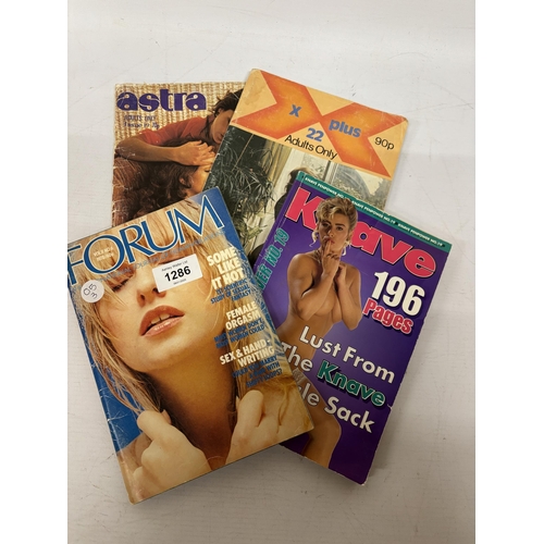 1286 - FOUR VINTAGE RISQUE MAGAZINES