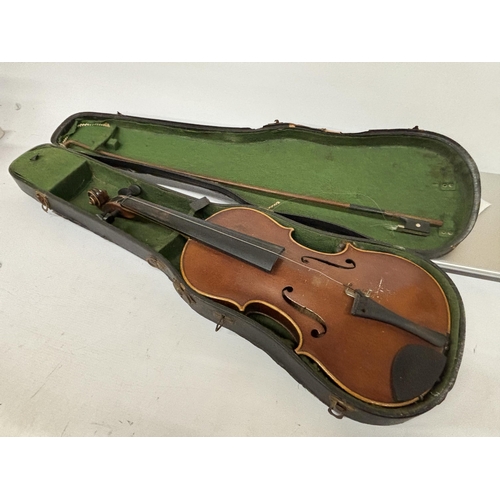 1307 - A VICTORIAN VIOLIN IN ORIGINAL CASE