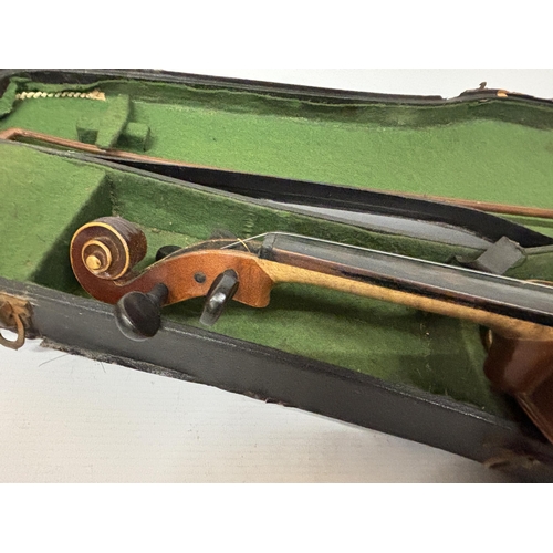 1307 - A VICTORIAN VIOLIN IN ORIGINAL CASE