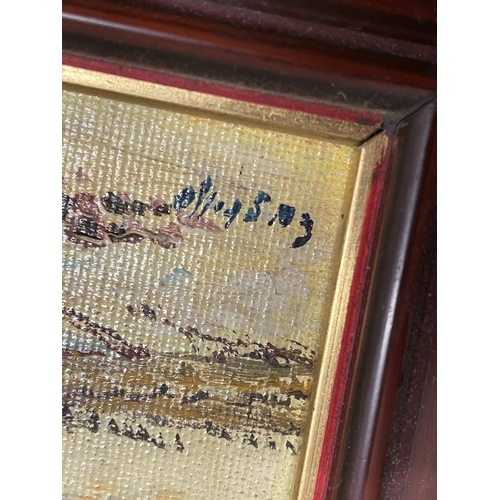 1318 - TWO FRAMED OIL ON BOARDS OF COASTAL SCENES SIGNED