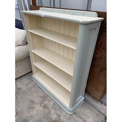 3036 - A PAINTED FOUR TIER OPEN BOOKCASE, 42