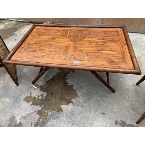 3049 - A FAUX BAMBOO FOLDING LOW TABLE 45