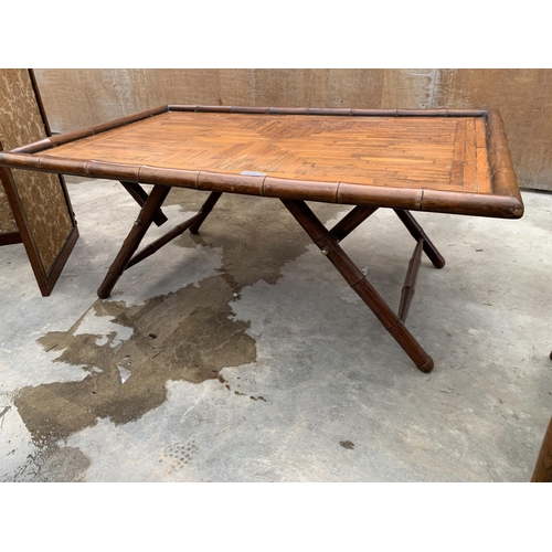 3049 - A FAUX BAMBOO FOLDING LOW TABLE 45